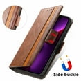 thumbnail image 4 of Case for Motorola Moto G Play 4G 2024 with RFID Blocking Credit Card Holder, Premium PU Leather Retro Magnetic Clasp Flip Folio Case Wallet Pocket Kickstand Shockproof TPU Interior Case, Darkbrown, 4 of 10