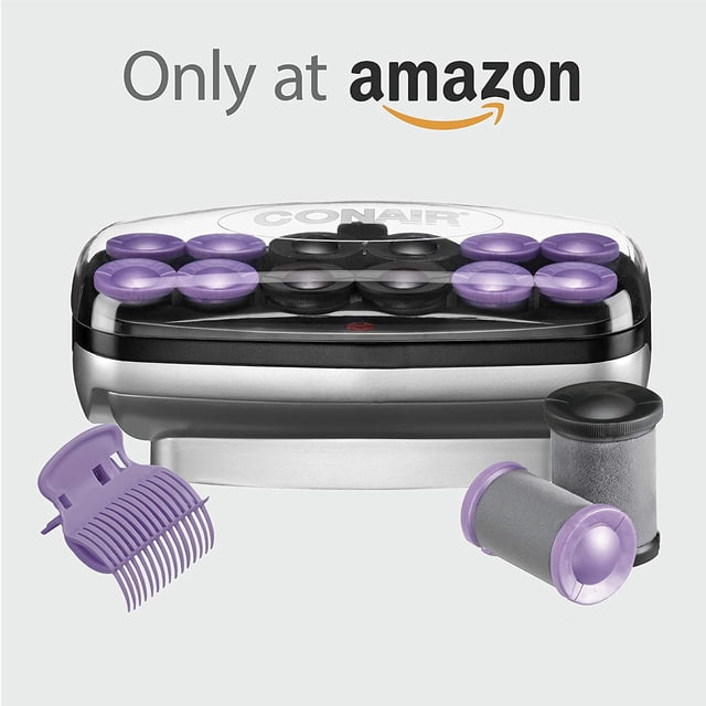 Conair Xtreme Instant Heat Ceramic Hot Rollers Bonus Super Clips Include, Purple, 1 Count Conair Conair