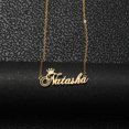 thumbnail image 4 of Vakki Name Customized Necklace Crown Shaped Personalized Necklace Stainless Steel Nameplate Necklace 18K Gold Plated Chain Jewelry for Women, 4 of 5