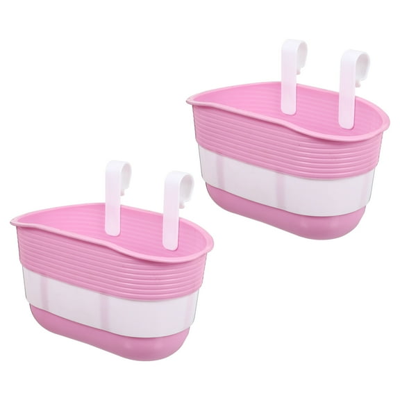Pink Kids Bike Front Handlebar Basket for Storage Made of Durable Plastic Fits Most Kids Bikes 2pcs
