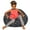 Black, variant on Posh Creations Bean Bag Chair, Adults, Kids, 4 ft, Canvas Jungle Animals on White