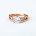 thumbnail image 3 of Elegante Anillo de Compromiso Zirconia Diamante Oro 14K Lam rosa 7, 3 of 8