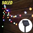 thumbnail image 1 of Solar Lights Garden 50 Led Outdoor String Lights Solar Powered Multi-Coloured Ball Fairy Lights for Garden, Patio, Yard, 1 of 5