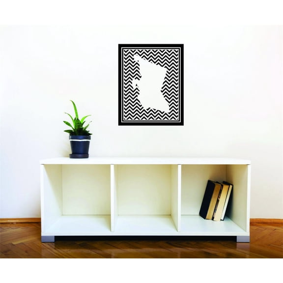 Decal - Peel & Stick Wall Sticker British Columbia BC Canada Canadian Providence Map Home Decor Picture Art 16 x 60 Inches