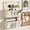 Beige, variant on Wall Mounted Storage Organizer With 2 Layered Pockets Wall Hanging Cloth Bag For Dormitory Bedroom