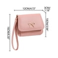 thumbnail image 3 of Women's Lychee Pattern Soft Leather Bowknot Coin Purse, Card Holder Mini Handbag for Everyday Carry, 3 of 6