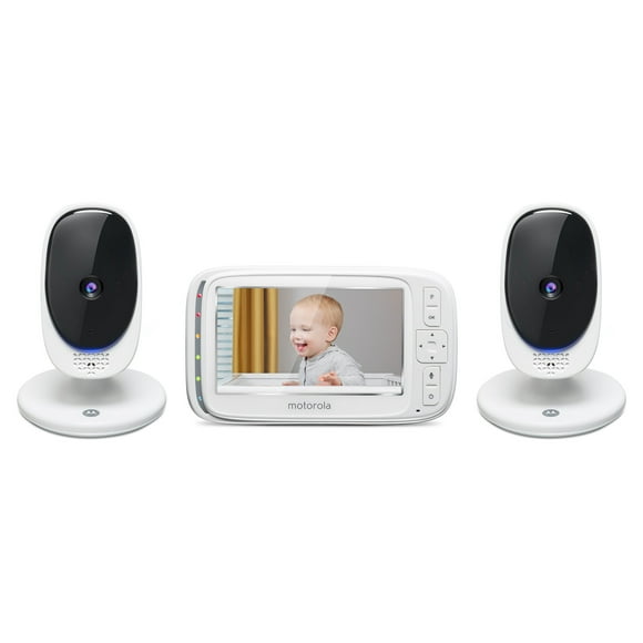 Monitor de vídeo para bebés Motorola Comfort 50-2 LCD de 5 pulgadas con 2 cámaras