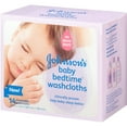 Johnson's Bedtime Washcloths, 14 Count