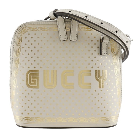 Pre-Owned Gucci Gussy Saga Shoulder Bag 511189 in White Leather with Double Strap for... (Good)