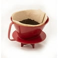 thumbnail image 3 of Fino Pour-Over Coffee Brewing Filter Cone, Number 4-Size, Red, Brews 8–12 Cups, Ideal For Home, Office, Or Travel, 3 of 4