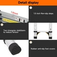 thumbnail image 5 of BOWEITI 15.5 FT Telescoping Aluminum Extension Ladder with 2 Triangle Stabilizers, Heavy Duty 330lbs Max Capacity, Multi-Purpose Collapsible Ladder for RV or Outdoor Work, 5 of 8