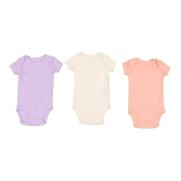 Set de Pañaleros Child of Mine Carter's para Niña con Broches en la Entre Pierna Manga Corta Multicolor 3 Piezas Talla 9 a 12 M