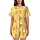thumbnail image 1 of Fotbe Beer Conjunto de Pijama Estampado para Mujer, 2 Piezas, Ropa de Dormir con Camiseta de Manga Corta y Shorts Suaves-Small, 1 of 6