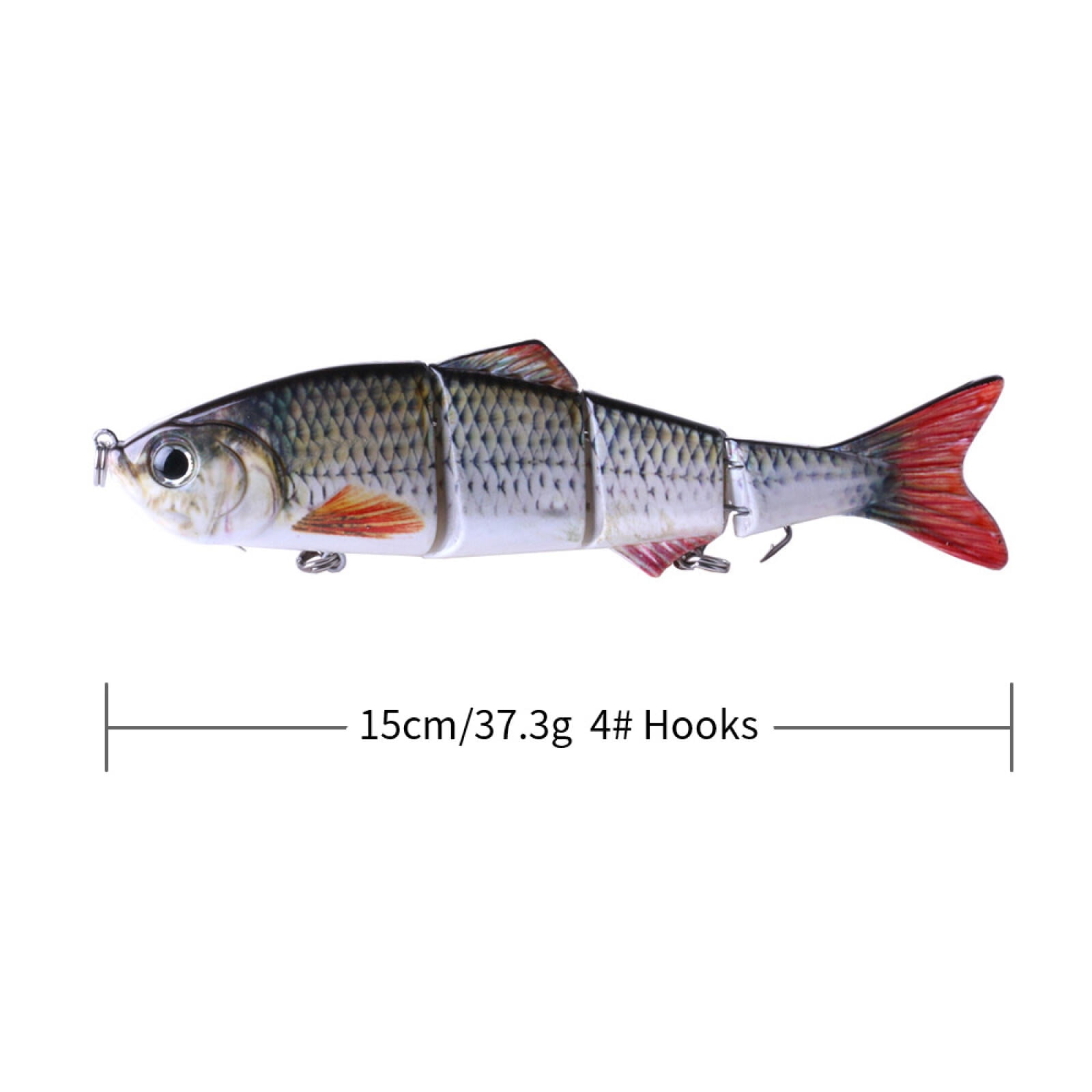 HENGJIA Fishing Lures, 3pcs Large Multi Jointed Fish Fishing Kits Slow Sinking Lifelike Swimbait Freshwater and Saltwater for Trout Bass Lures, 5.9"/1.31oz