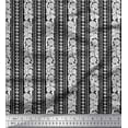 thumbnail image 1 of Soimoi Poly Georgette Fabric Leaves & Floral Block Print Fabric by The Yard 42 Inch Wide, 1 of 3