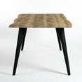 thumbnail image 3 of Homy Casa 63 Inch Dining Table Metal Legs for 6 Seater Kitchen Dining Room, Walnut, 3 of 5