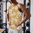 thumbnail image 5 of Gukieu Rose Flowers Print Men's Quick Dry Fitness Vest, Round Neck Sleeveless Fitness Bodybuilding Top-Medium, 5 of 7