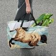 thumbnail image 7 of Horse Reusable Foldable Oxford Cloth Grocery Storage Bag Laundry Bag Toy Basket Large Capacity Bag, 7 of 7