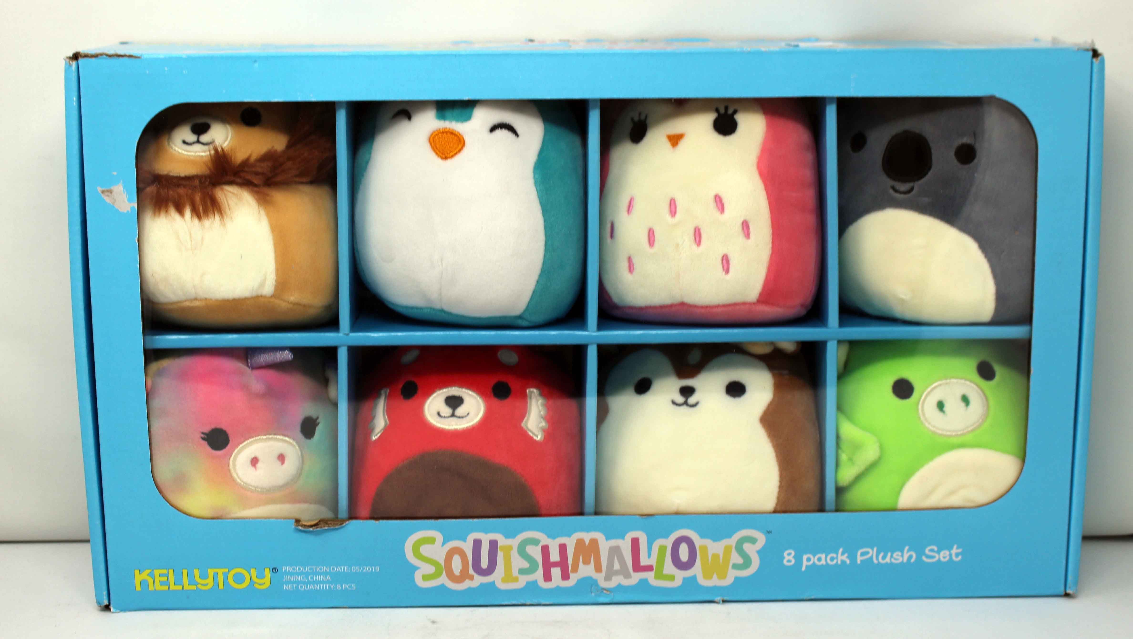 An 8 pack Squishmallows Plush Set with a variety of smaller 5 inch Squishmallows