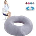 thumbnail image 4 of Almohada de dona suave para reducir el dolor de cóccix, aliviar la presión del coxis, almohadas para sentarse, cojín de asiento para hemorroides para , GRIS Zulema Cojín de almohada de donut, 4 of 8