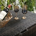 thumbnail image 5 of Patiojoy Outdoor Patio Rattan Wicker Cooler Cart Trolley Ice Drink Galvanize Steel, 5 of 7