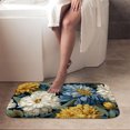 thumbnail image 4 of 1pc Floral Pattern Absorbent Non-Slip Bathroom Thickened Flannel Rug Decor,Soft,Quick Drying,Suitable For Indoor/outdoor Use,Bathrooms,Bedrooms,Kitchens,Terrace,Laundry Rooms,16"x24", 4 of 9