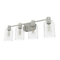 thumbnail image 2 of Hunter - Lochemeade 4-light Brushed Nickel, Medium Size Vanity Light, Dimmable, for Bedrooms, Dining, Living Rooms - 19710, 2 of 8