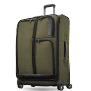American Tourister Cargo Max 29" Softside Large Checked Spinner Luggage with Divider Pockets, Olive