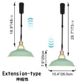 thumbnail image 3 of FSLiving Adjustable Height Track Pendnat Light J-Type Macaron Retractable Track Spotlight with Telescoping Rod Adjustable Gimbaled Lamp-Post Juno Track DIY Instant On Cover Lamp, Green - 3 Lights, 3 of 7