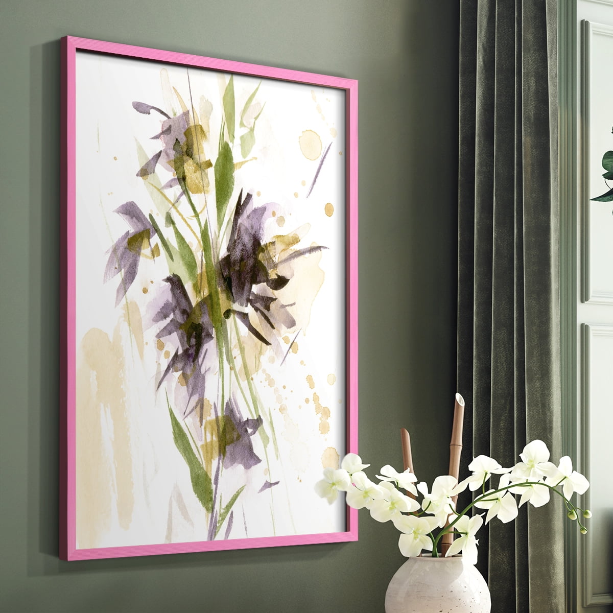After Rain II Framed Print in Pink Solid Wood 11 x 14 Framed Print