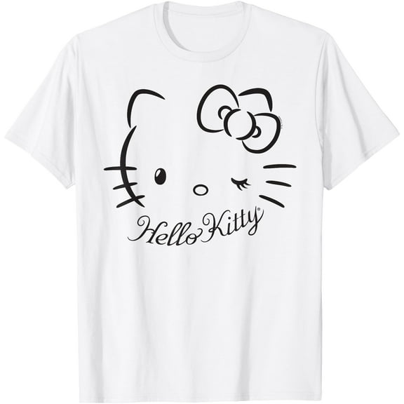 Hello Kitty Winking DTG Print Unisex T-Shirt