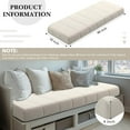 thumbnail image 2 of Bench Cushion 48x18x4 Inch for Indoor Furniture Velvet Kitchen Dining Bay Window Seat Cushion Waterproof Tufted Thicken Bench Pad Anti Cat Scratch Non Slip for Outdoor Patio Porch Swing, Beige, 2 of 6
