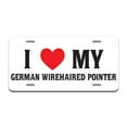 thumbnail image 1 of SignMission A-LP-02-106 I Love My German Wirehaired Pointer Aluminum License Plate, 1 of 1