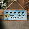 thumbnail image 3 of MUCHENGGIFT Five Stars Would Poop Here Again Bathroom Sign - Farmhouse Bathroom Wall Decor, Funny Poop Sign for Bathroom Decor Wall Art, 5.9x11.8inch, 3 of 5
