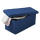 thumbnail image 1 of Baúl Plegable De Almacenamiento Tipo Taburete Con Asiento Acolchonado En Color Azul, 1 of 6