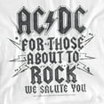 thumbnail image 2 of ACDC T-Shirt Salute Unisex Graphic Tee for Men & Women, 2 of 7