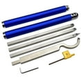 thumbnail image 1 of TFixol Carbide Tipped Wood Lathe Turning Tools Set, Latest Lathe Rougher Finisher Swan Neck Hollowing Tools and Interchangeable Aluminum Alloy Grip Handle with Diamond Round Square Carbide Inserts, 1 of 7