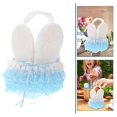 thumbnail image 3 of Cesta con orejas de conejo para recuerdos de fiesta de Pascua, bonita cesta para guardar dulces, cesta rústica para niña de las flores, cesta decorativa para ceremonia de boda, 3 of 8