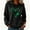 Black, variant on FDGIU Women's Plus Size Saint Patrick's Day Sweatshirt - Oversized Green Shamrock Print Long Sleeve Pullover
