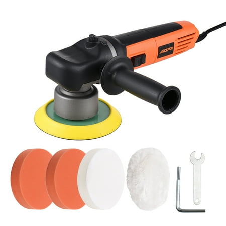 

6-inch Random Orbital Electric Car Polisher Kit 840W Auto Car Buffer 2000-6400RPM Variable Speed Polishing Machine with Auxiliary Handle Sponge Wool Pads Rotary Tool for Floor Furniture Cera (EU Plug)