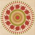 thumbnail image 1 of Ahgly Company Machine Washable Indoor Square Transitional Khaki Gold Area Rugs, 6' Square, 1 of 7