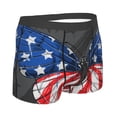 thumbnail image 4 of Haiem Butterfly With USA Flag Men's Boxer Briefs, Every Day Comfort Stretch Cotton Moisture-Wicking Underwear-Medium, 4 of 8