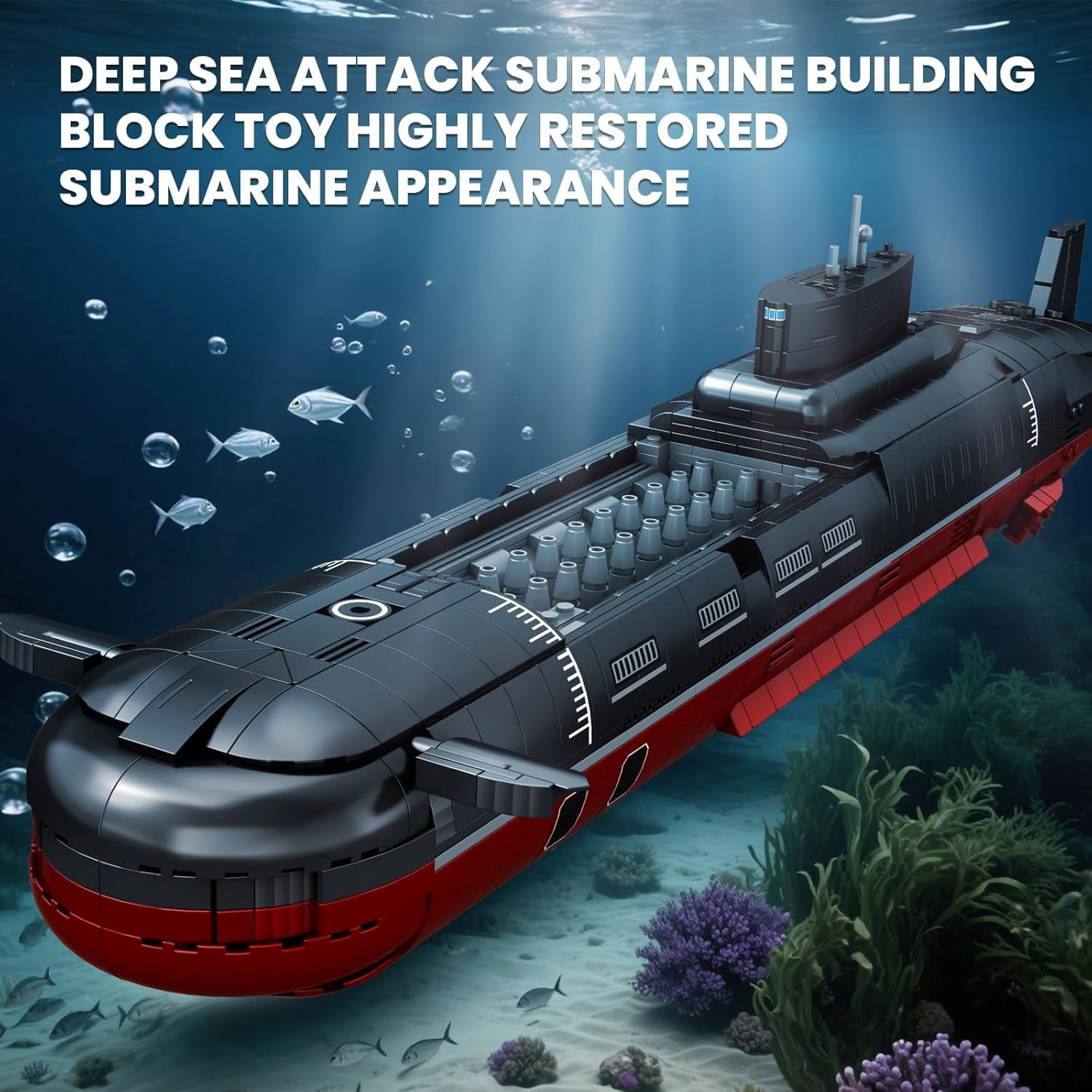Technic  Nuclear Submarine Building Sets for Adults, Typhoon-Class Nuclear Submarine Model Kit, History Collectible Decor, Military Toy