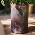 thumbnail image 3 of Rust Style Art Glass Vase, 3 of 13