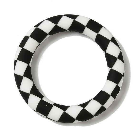 Silicone Beads Ring WhiteSmoke 65x10mm Hole: 3mm 10pc