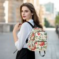 thumbnail image 6 of FORMRS Mini Backpack Purse for Women Quilted Travel Daypack Casual Shoulder Bag, Beige Apple Pattern, 6 of 7