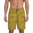 thumbnail image 1 of Balery Corn 6 Pantalones cortos de pijama de punto de algodón para hombre con cinturilla y bolsillos-Small, 1 of 6