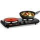 thumbnail image 1 of Cheftek Placa Eléctrica de Doble Quemador - Con Potente Control de Temperatura Ajustable de 1700W Estufa Portátil Compatible con Todos los Utensilios de Cocina Pies Antideslizantes Recubiertos de Esma, 1 of 1