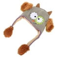 thumbnail image 2 of Gorro de lana para tejer con orejas móviles, divertido juguete para contar historias para niños, color gris bebé, 2 of 12