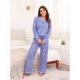 thumbnail image 2 of MINTREUS Women's Pajama Set Long Sleeve Sleepwear Set Soft Two Piece Matching Set with Pockets, 2 of 6